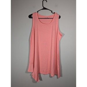 LOGO‎ Lounge by Lori Goldstein Pink Tank Top Women Plus Size 1X